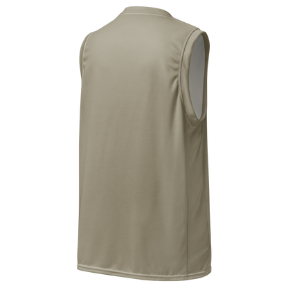 Michigan Upper Peninsula Basketball Jersey (w/ UP Outline) | Unisex - Petoskey Stone Beige