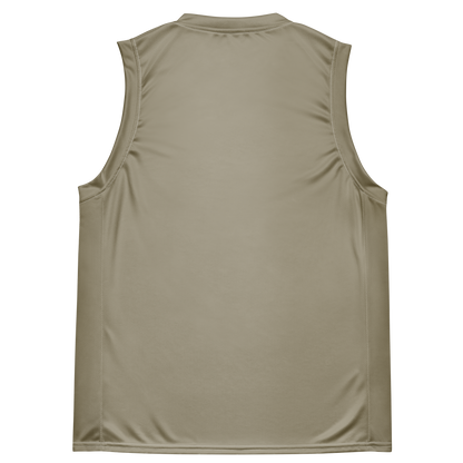 Michigan Upper Peninsula Basketball Jersey (w/ UP Outline) | Unisex - Petoskey Stone Beige