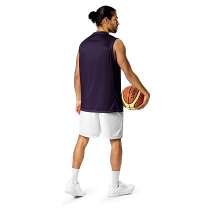 Michigan Upper Peninsula Basketball Jersey (w/ UP Outline) | Unisex - Blackcurrant