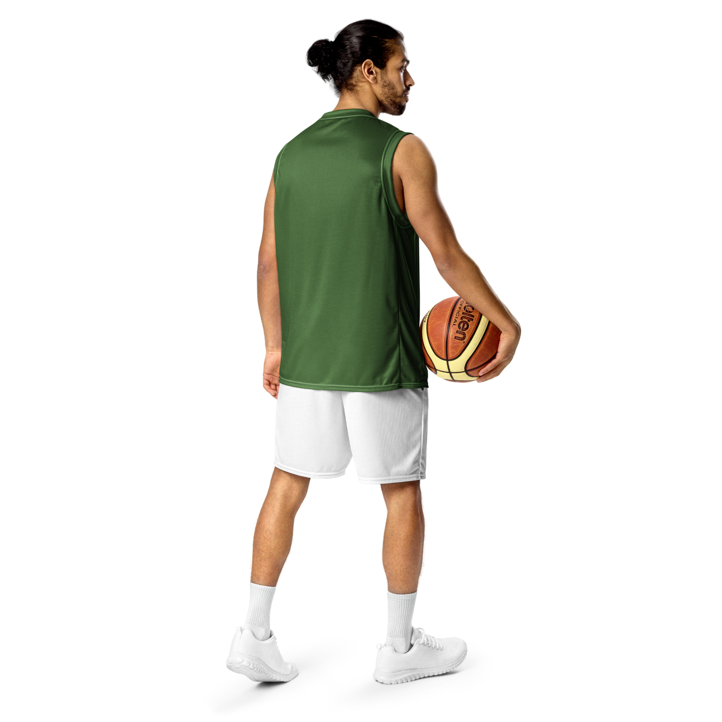 Michigan Upper Peninsula Basketball Jersey (w/ UP Outline) | Unisex - Pine Green