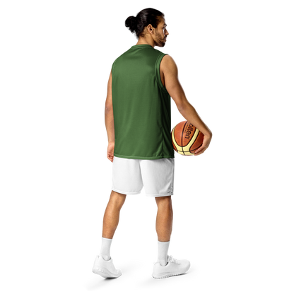 Michigan Upper Peninsula Basketball Jersey (w/ UP Outline) | Unisex - Pine Green