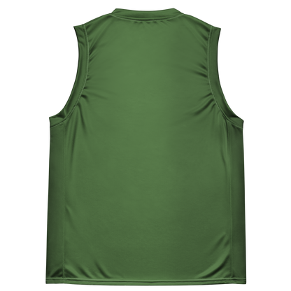 Michigan Upper Peninsula Basketball Jersey (w/ UP Outline) | Unisex - Pine Green