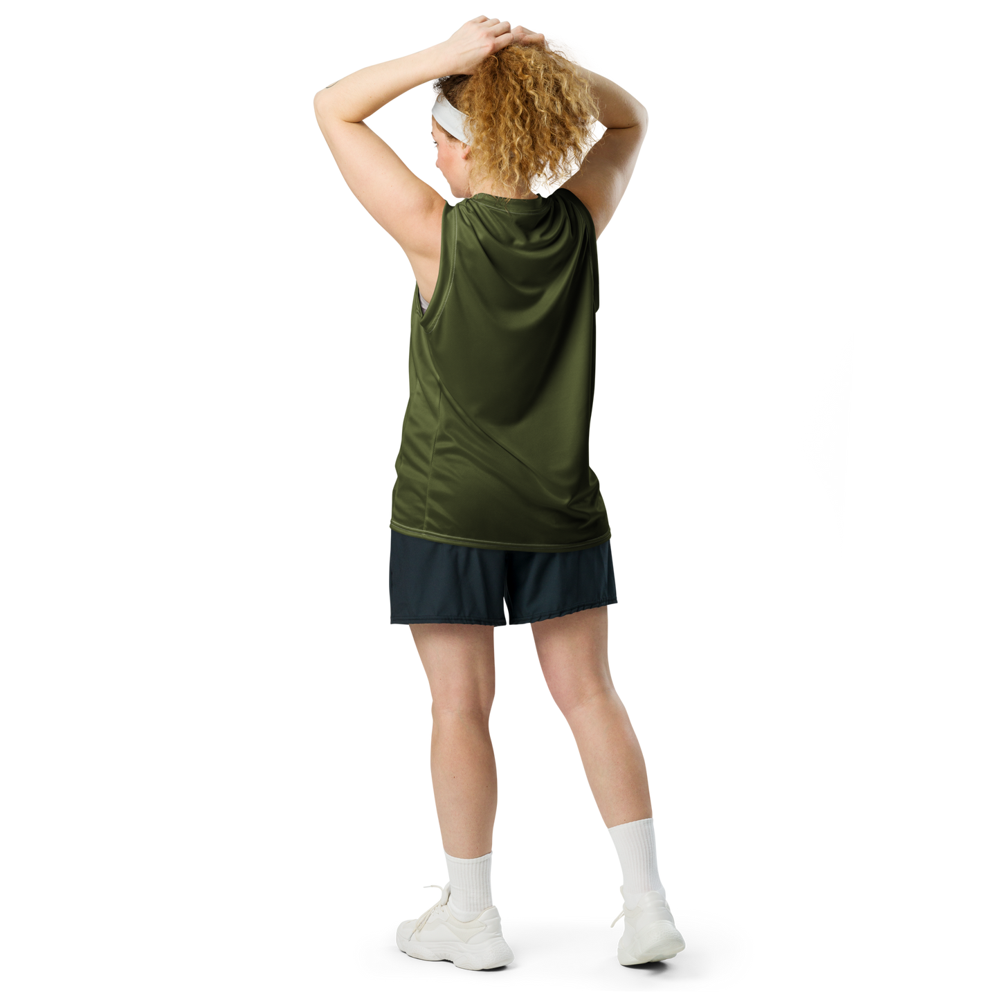 Michigan Upper Peninsula Basketball Jersey (w/ UP Outline) | Unisex - Army Green