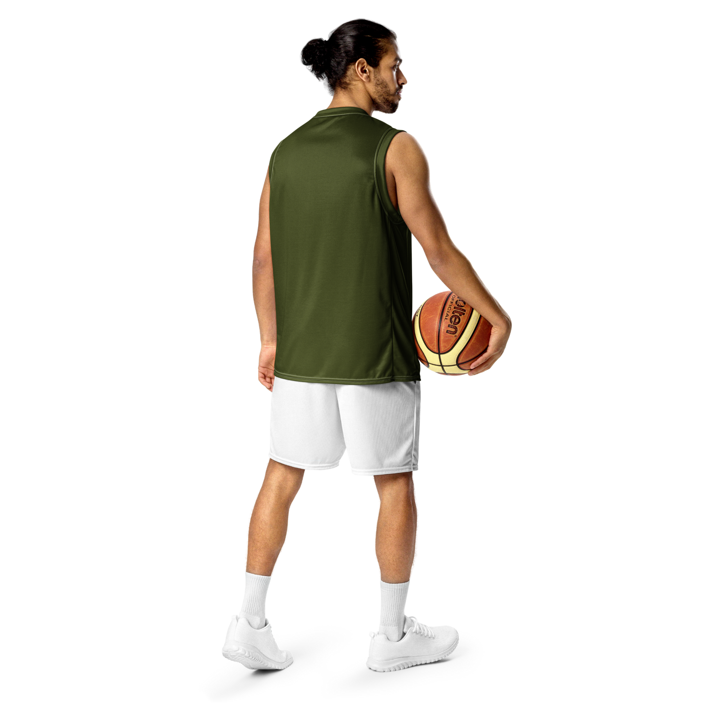 Michigan Upper Peninsula Basketball Jersey (w/ UP Outline) | Unisex - Army Green