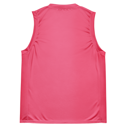 Michigan Upper Peninsula Basketball Jersey (w/ UP Outline) | Unisex - Rhodochrosite Pink