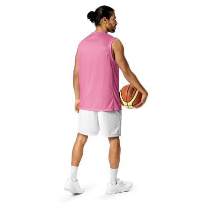 Michigan Upper Peninsula Basketball Jersey (w/ UP Outline) | Unisex - '67 Caddie Pink