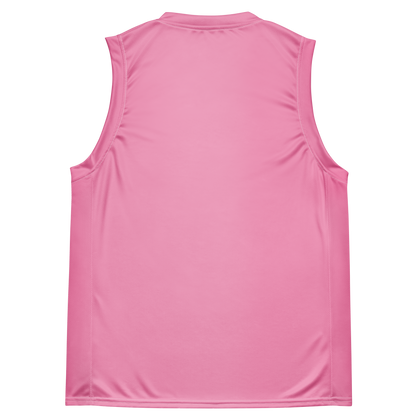 Michigan Upper Peninsula Basketball Jersey (w/ UP Outline) | Unisex - '67 Caddie Pink