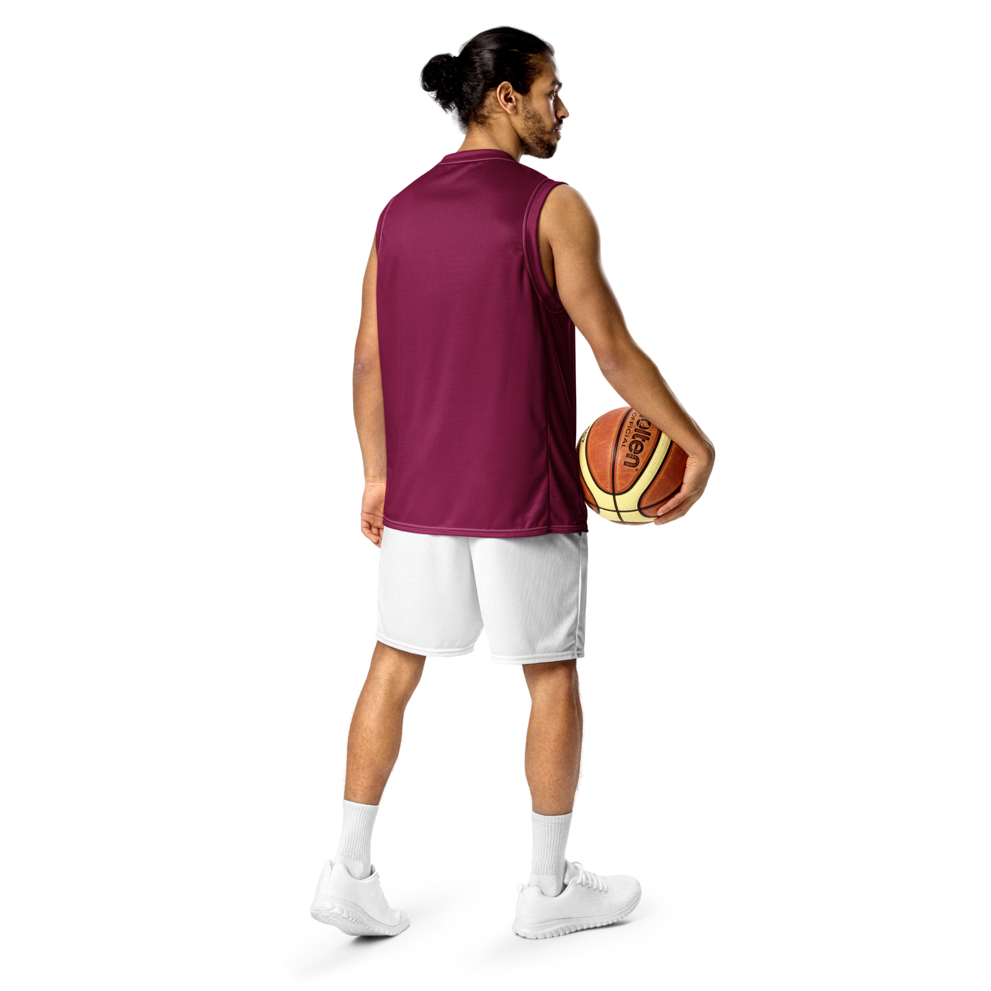 Michigan Upper Peninsula Basketball Jersey (w/ UP Outline) | Unisex - Ruby Red