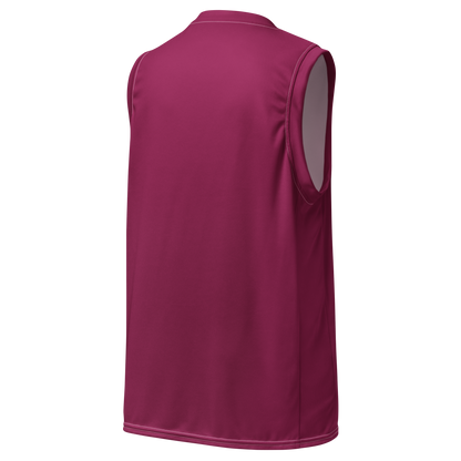 Michigan Upper Peninsula Basketball Jersey (w/ UP Outline) | Unisex - Ruby Red