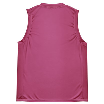 Michigan Upper Peninsula Basketball Jersey (w/ UP Outline) | Unisex - Apple Blossom Pink