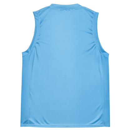 Michigan Upper Peninsula Basketball Jersey (w/ UP Outline) | Unisex - DTW Blue