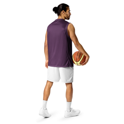 Michigan Upper Peninsula Basketball Jersey (w/ UP Outline) | Unisex - Plum