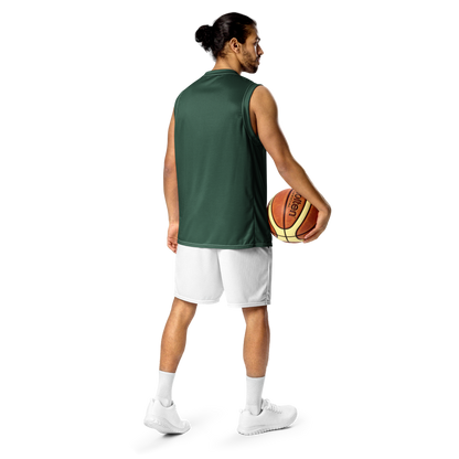 Michigan Upper Peninsula Basketball Jersey (w/ UP Outline) | Unisex - Ginger Ale Green