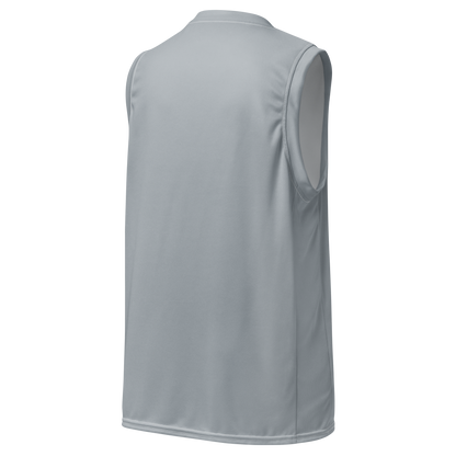 Michigan Upper Peninsula Basketball Jersey (w/ UP Outline) | Unisex - SIlver