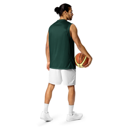 Michigan Upper Peninsula Basketball Jersey (w/ UP Outline) | Unisex - Laconic Green