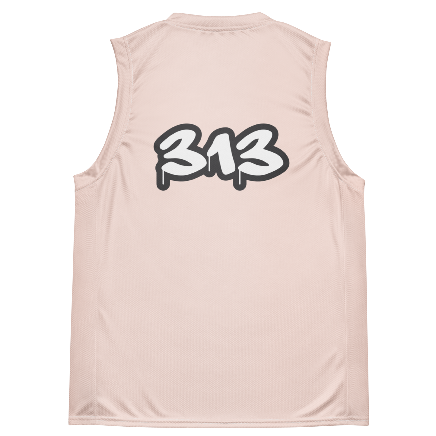 'Detroit 313' Basketball Jersey (Tag Edition) | Unisex - Champagne Pink