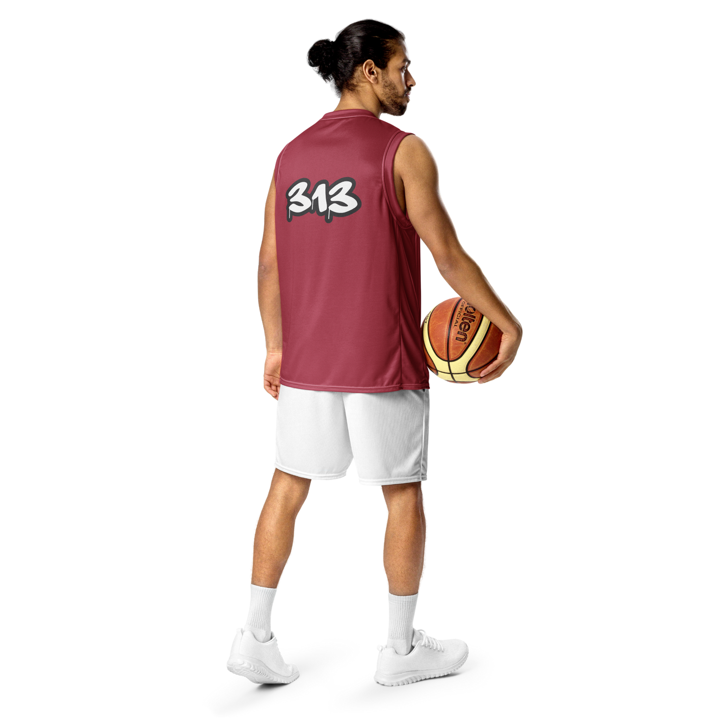 'Detroit 313' Basketball Jersey (Tag Edition) | Unisex - Popstar Pink