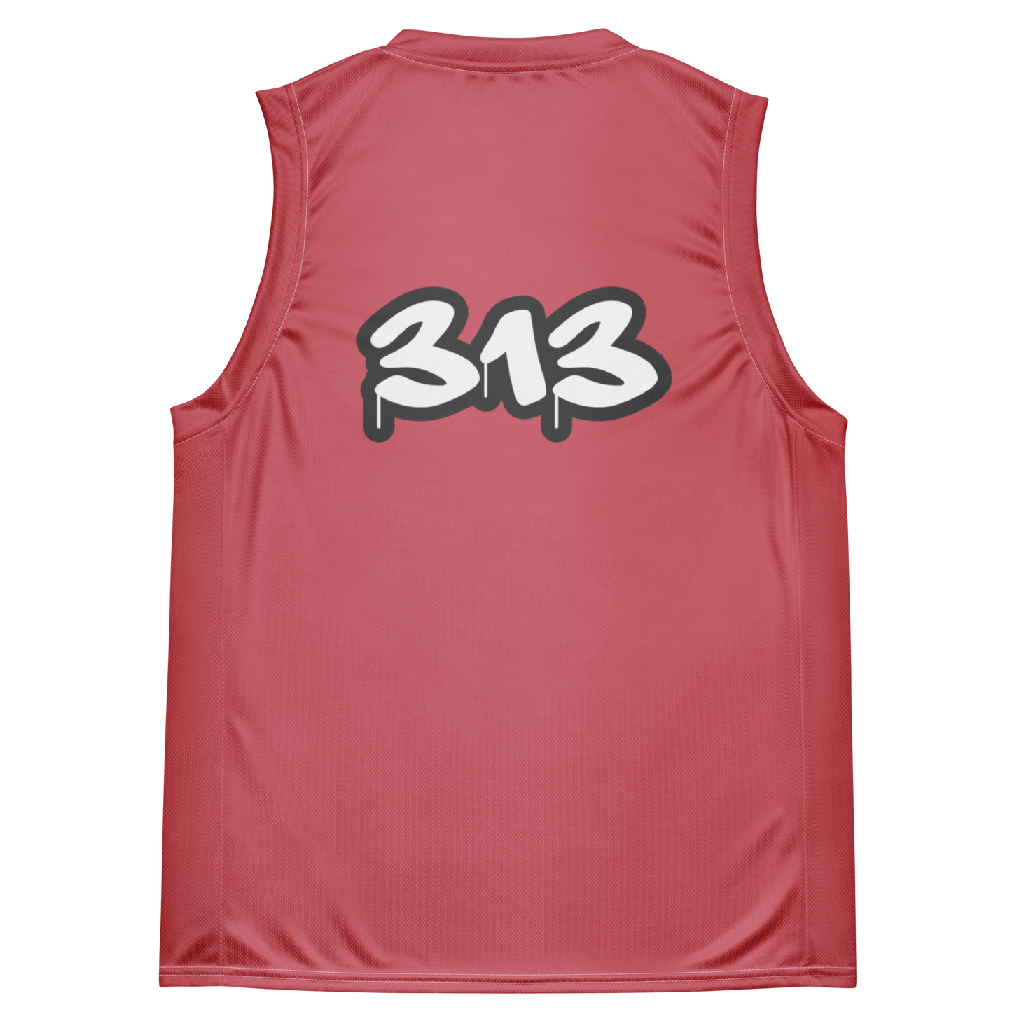 'Detroit 313' Basketball Jersey (Tag Edition) | Unisex - Watermelon Pink