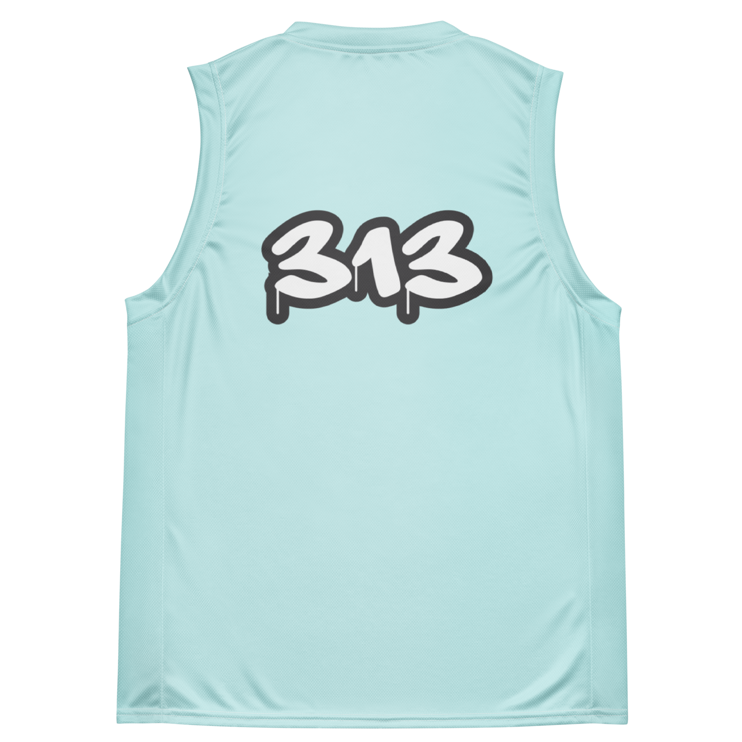 'Detroit 313' Basketball Jersey (Tag Edition) | Unisex - Cyan