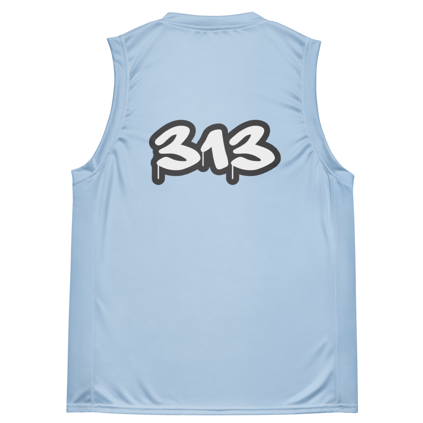 'Detroit 313' Basketball Jersey (Tag Edition) | Unisex - Light Blue