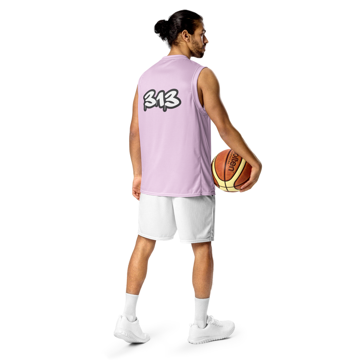 'Detroit 313' Basketball Jersey (Tag Edition) | Unisex - Pale Lavender