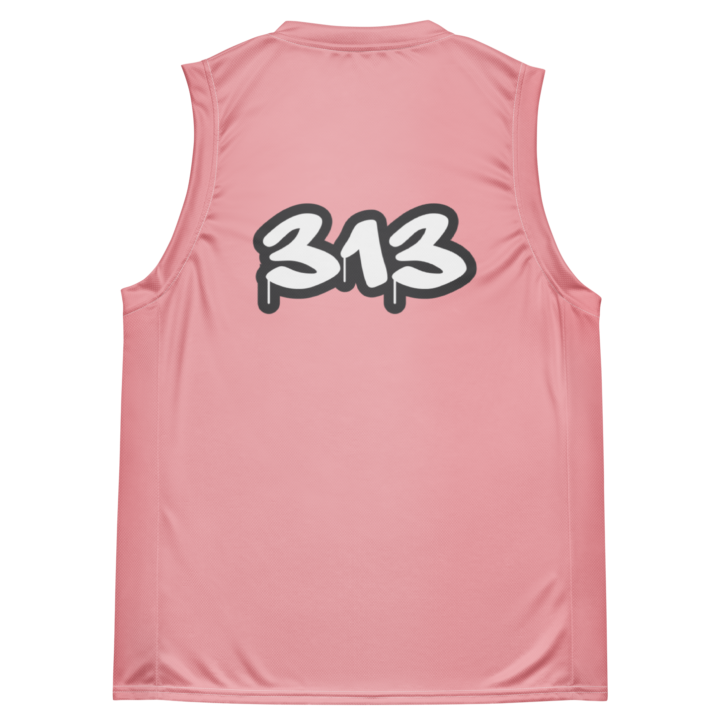 'Detroit 313' Basketball Jersey (Tag Edition) | Unisex - Strawberry Pink