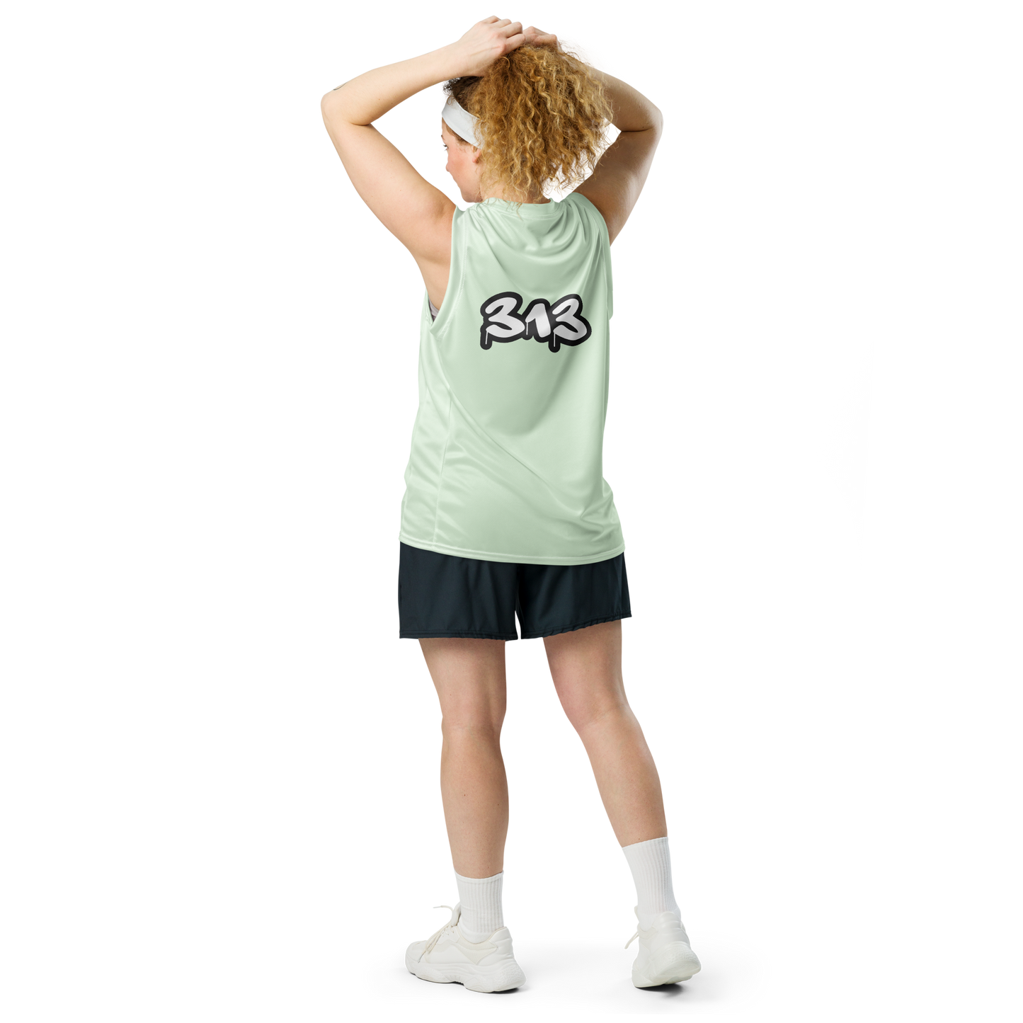 'Detroit 313' Basketball Jersey (Tag Edition) | Unisex - Dew Green