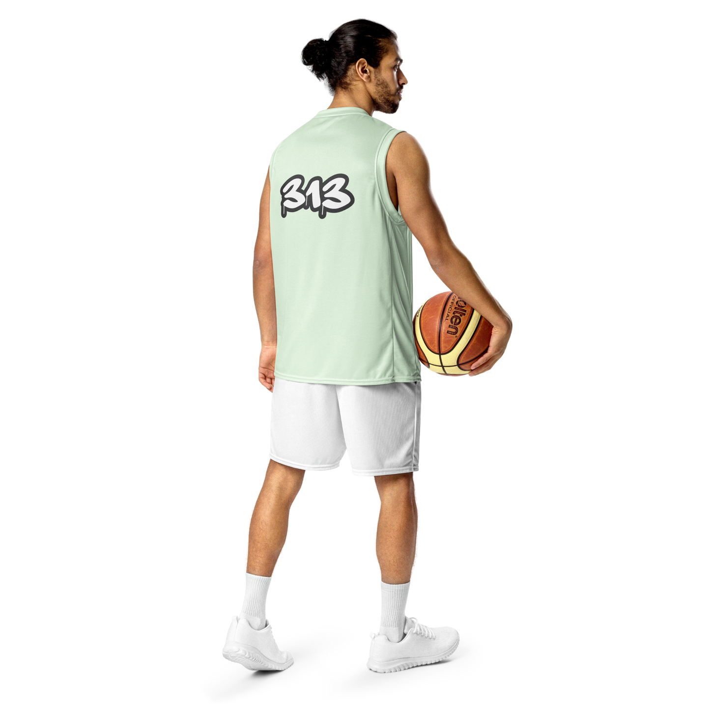 'Detroit 313' Basketball Jersey (Tag Edition) | Unisex - Dew Green