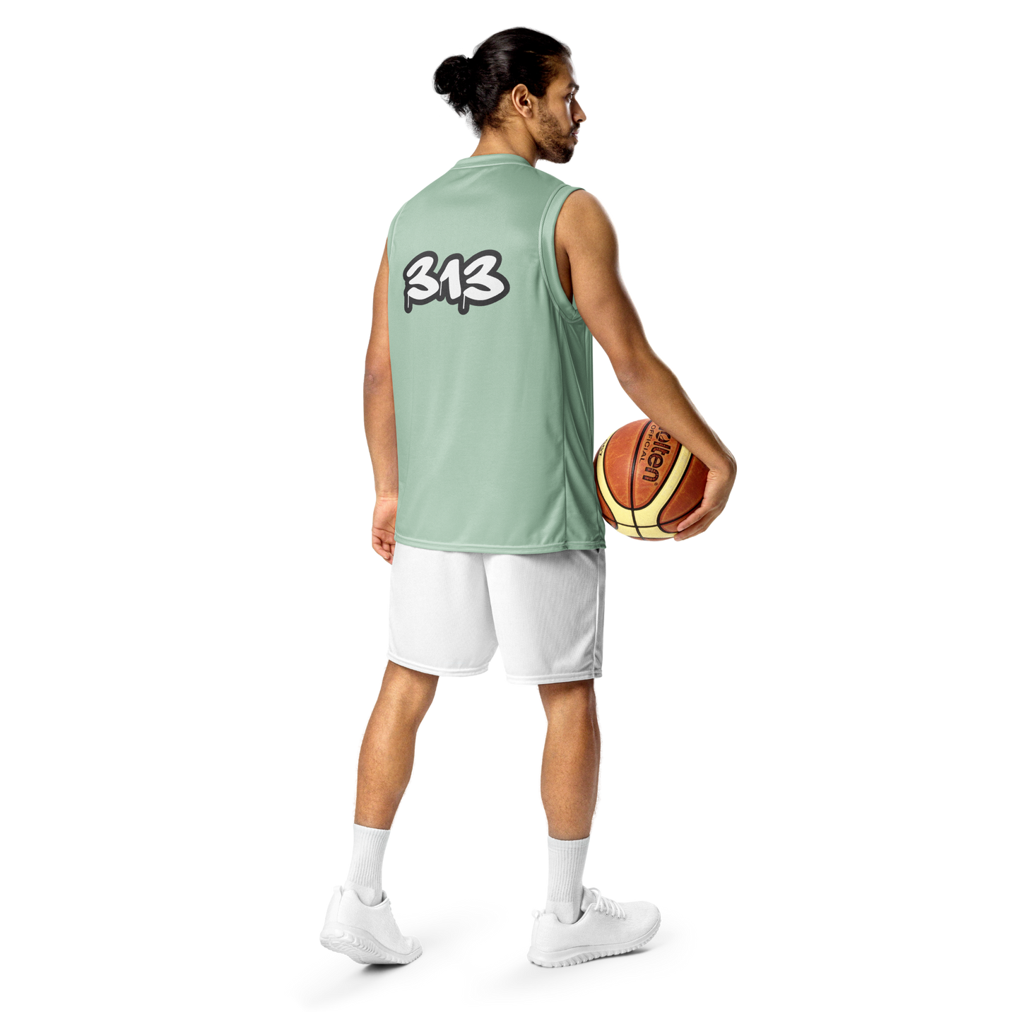 'Detroit 313' Basketball Jersey (Tag Edition) | Unisex - Sea Green