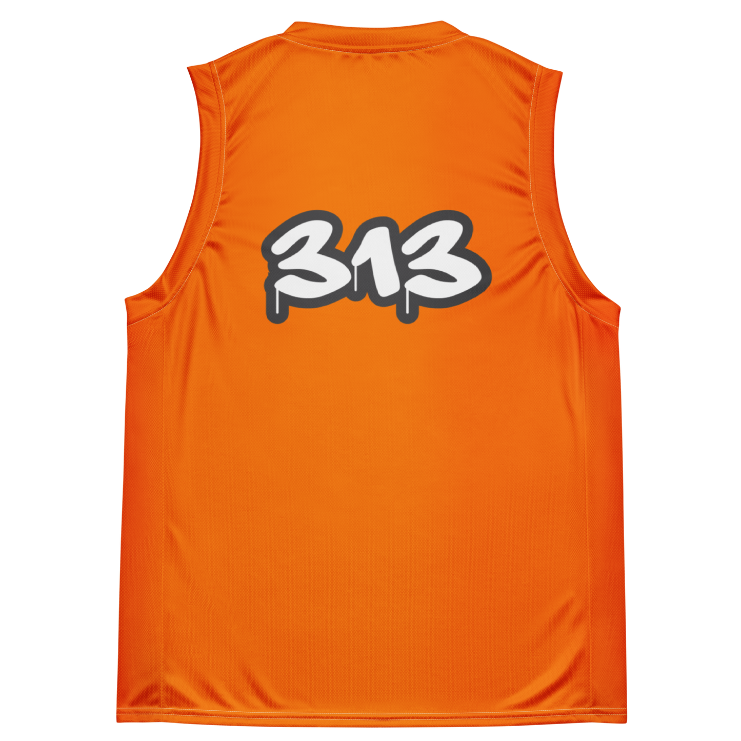 'Detroit 313' Basketball Jersey (Tag Edition) | Unisex - Safety Orange