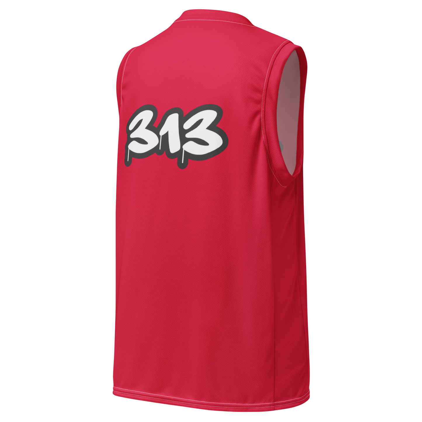 'Detroit 313' Basketball Jersey (Tag Edition) | Unisex - Lighthouse Red