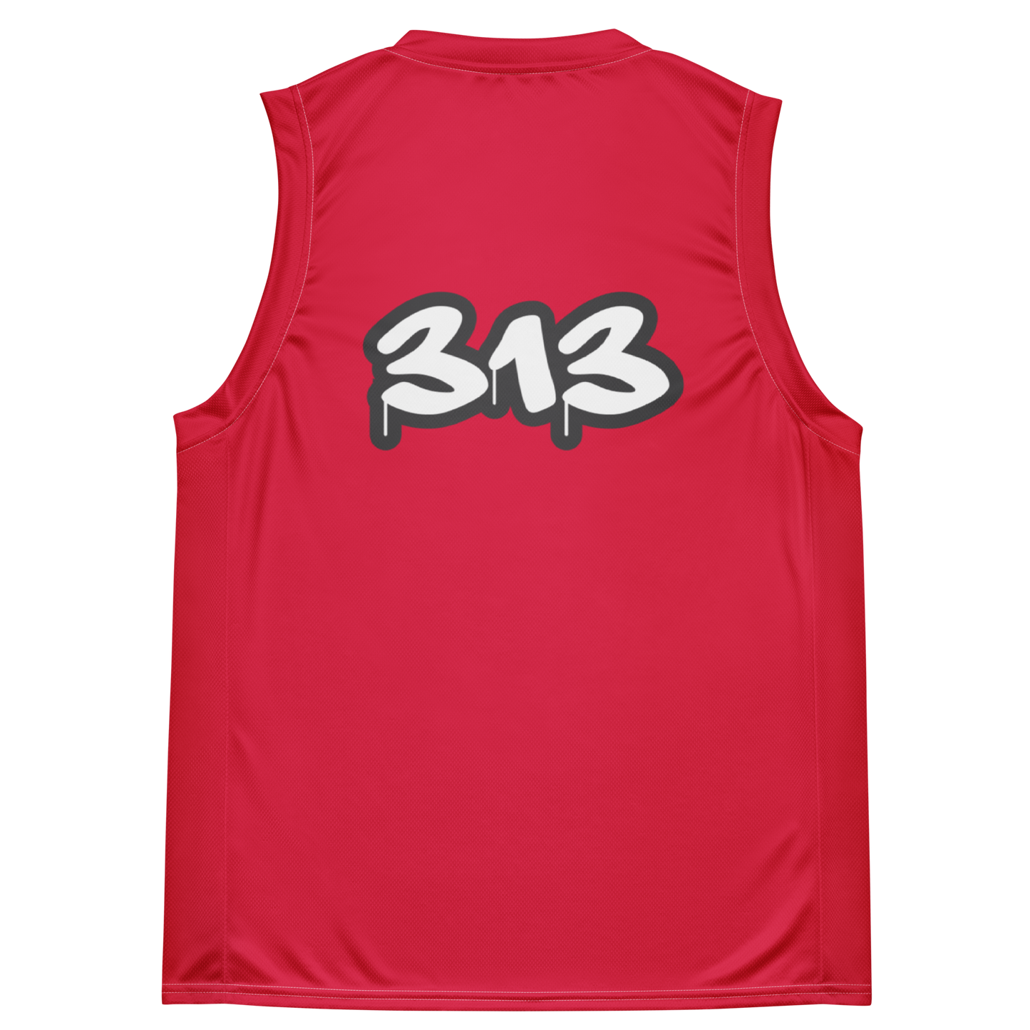 'Detroit 313' Basketball Jersey (Tag Edition) | Unisex - Lighthouse Red