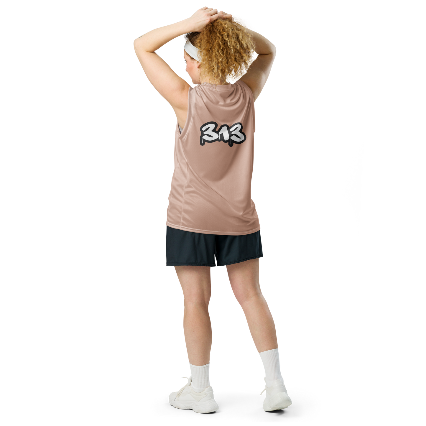 'Detroit 313' Basketball Jersey (Tag Edition) | Unisex - Rose Gold