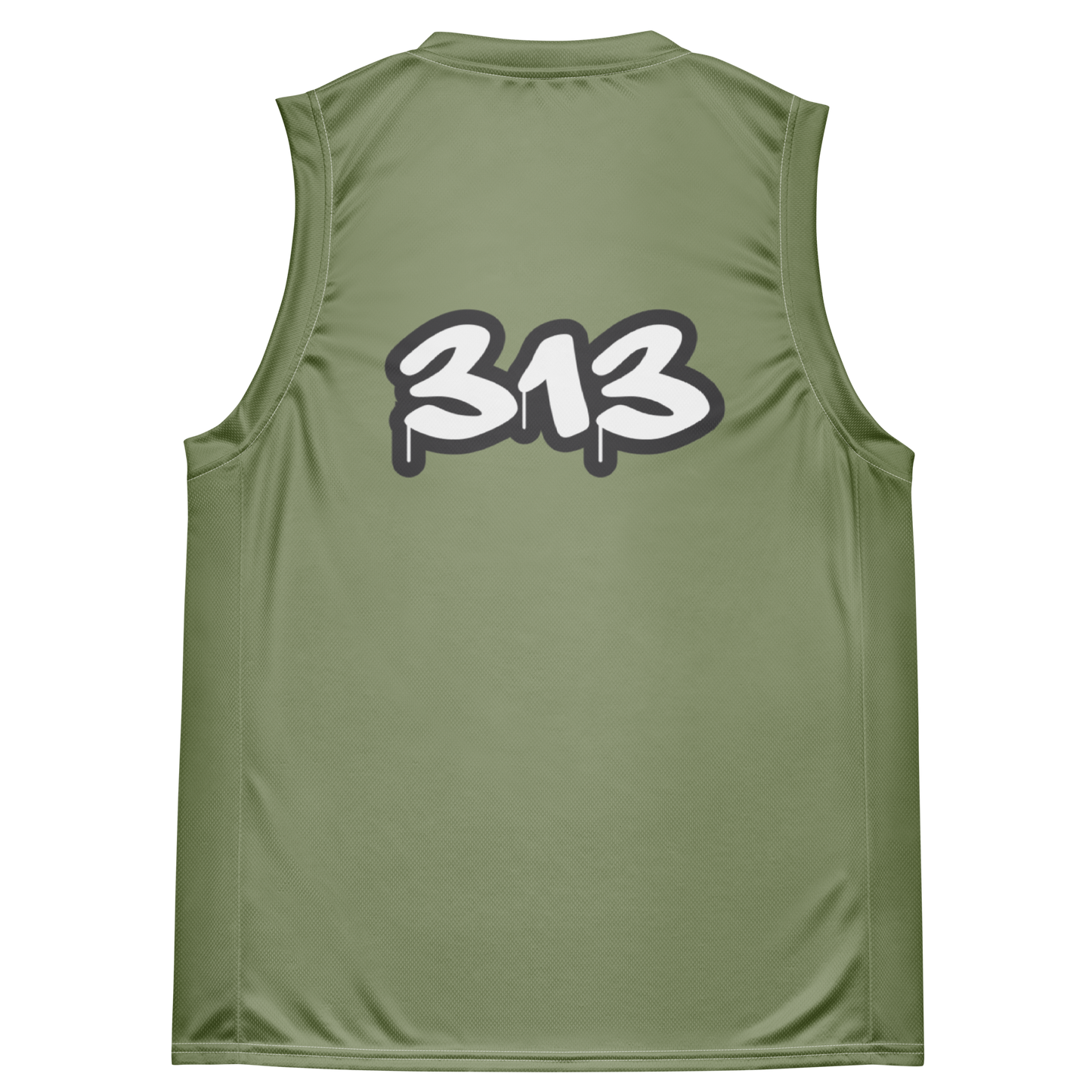 'Detroit 313' Basketball Jersey (Tag Edition) | Unisex - Beachgrass Green