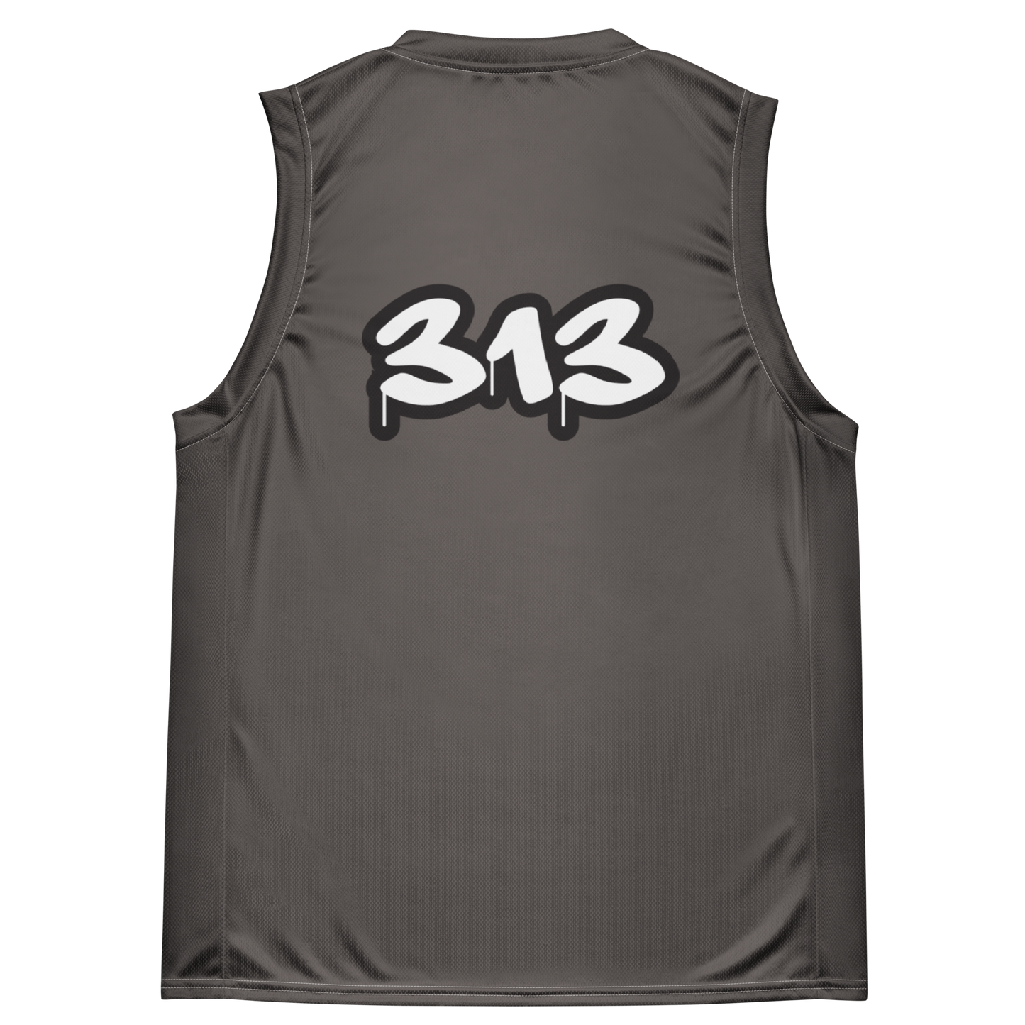 'Detroit 313' Basketball Jersey (Tag Edition) | Unisex - Warren Tank Grey