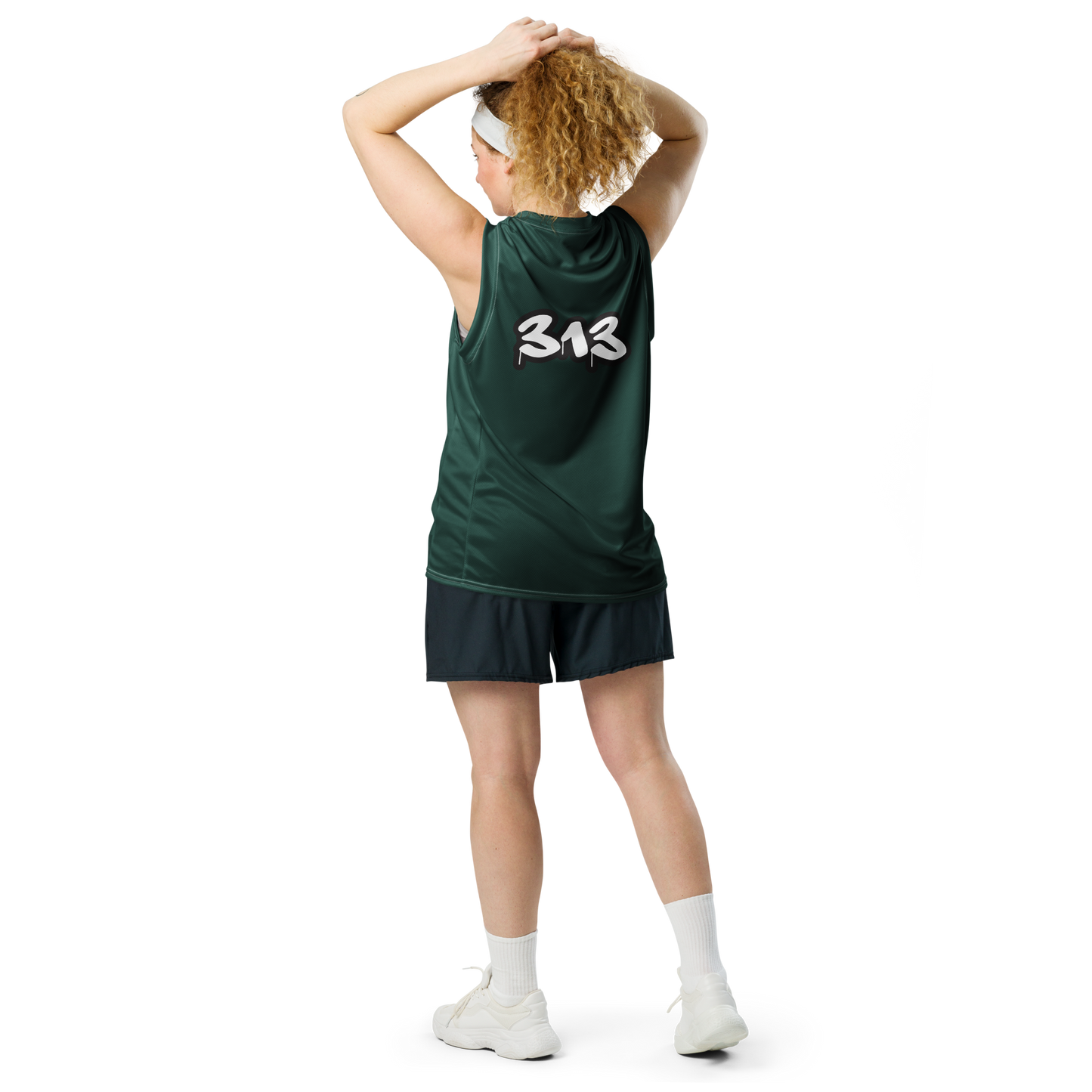 'Detroit 313' Basketball Jersey (Tag Edition) | Unisex - Laconic Green