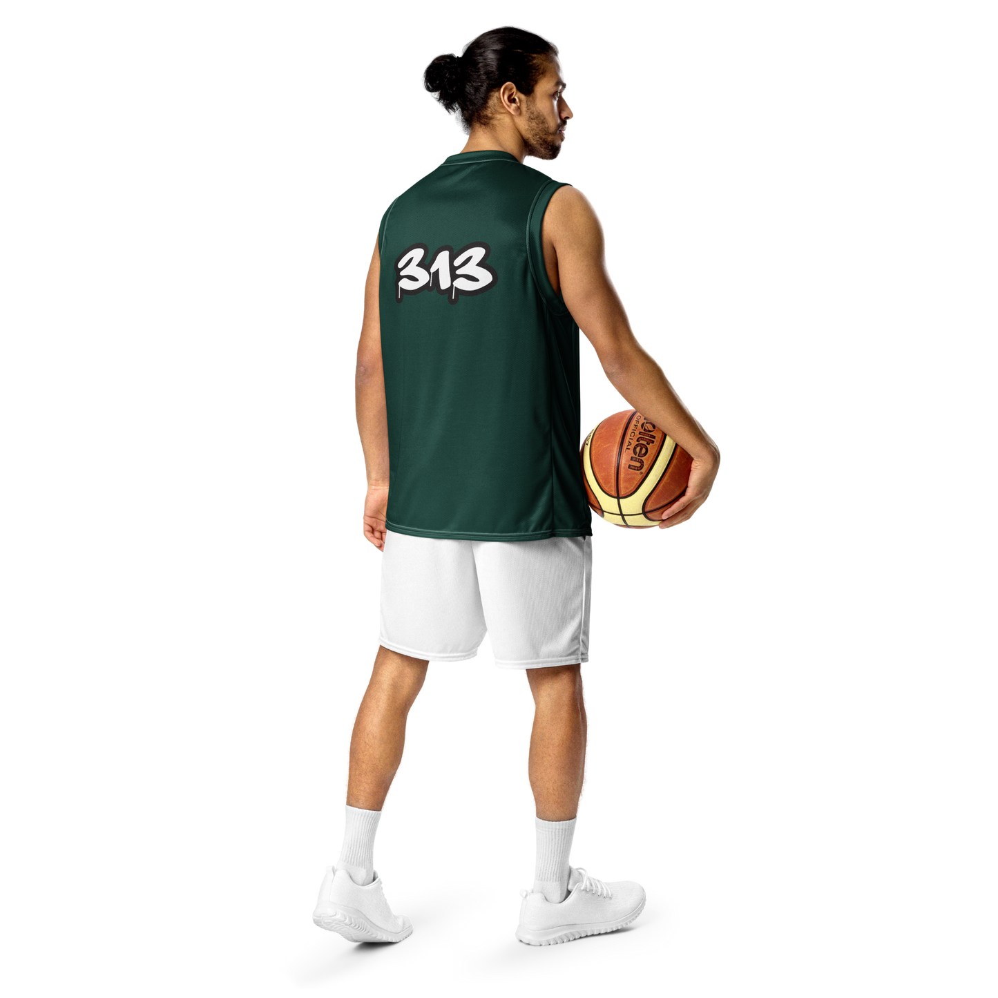 'Detroit 313' Basketball Jersey (Tag Edition) | Unisex - Laconic Green