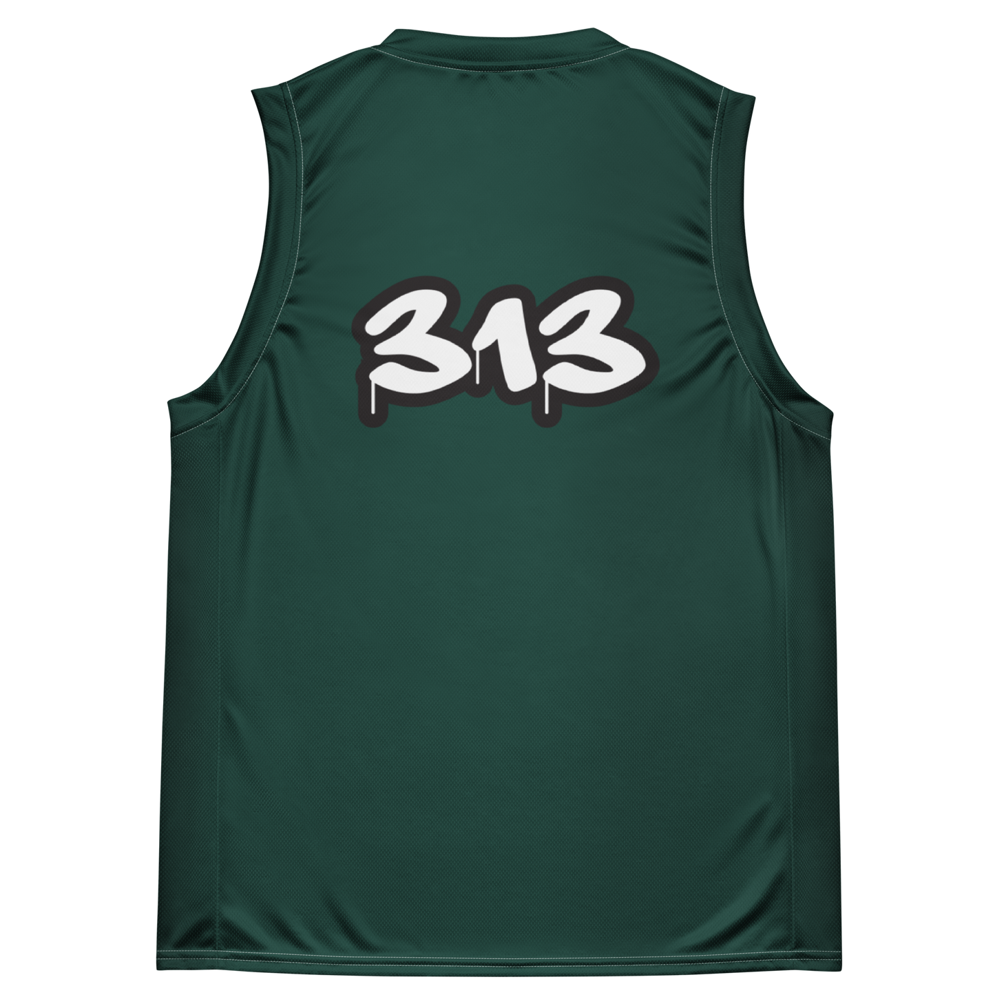 'Detroit 313' Basketball Jersey (Tag Edition) | Unisex - Laconic Green