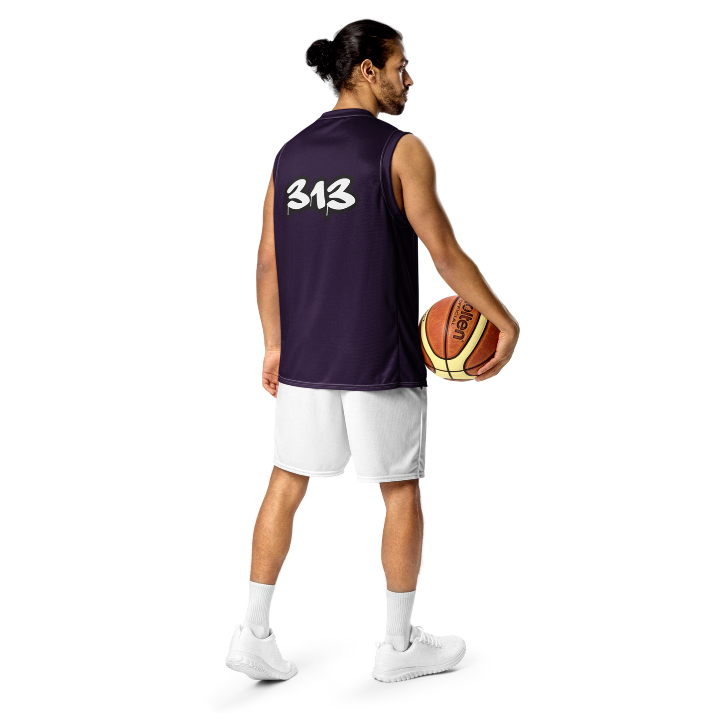 'Detroit 313' Basketball Jersey (Tag Edition) | Unisex - Blackcurrant