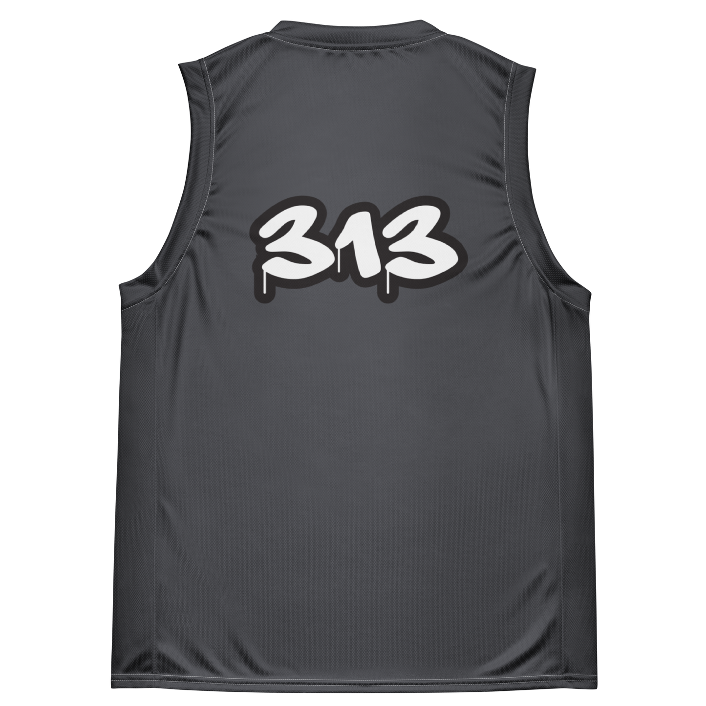 'Detroit 313' Basketball Jersey (Tag Edition) | Unisex - Iron Ore Grey