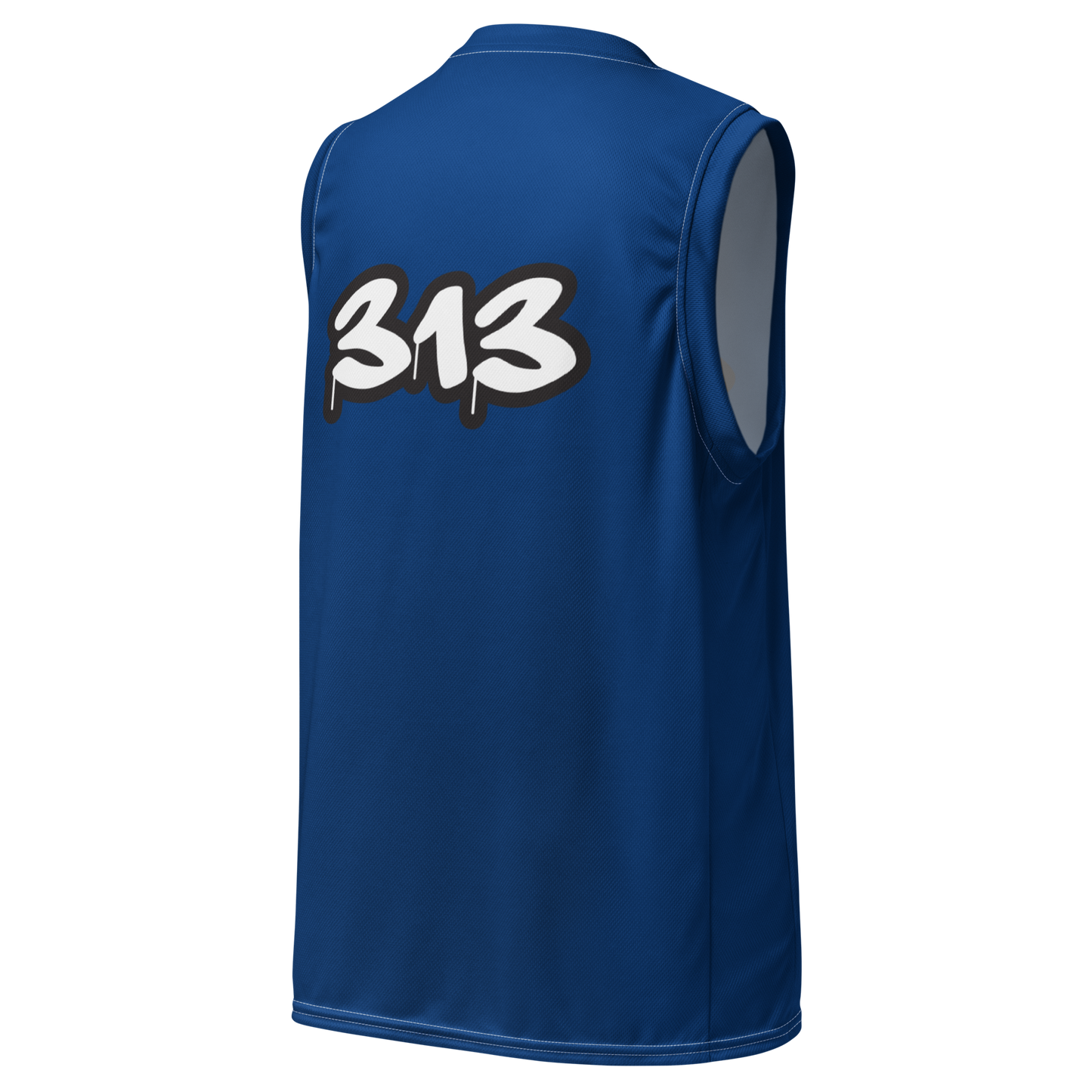 'Detroit 313' Basketball Jersey (Tag Edition) | Unisex - Dearborn Blue