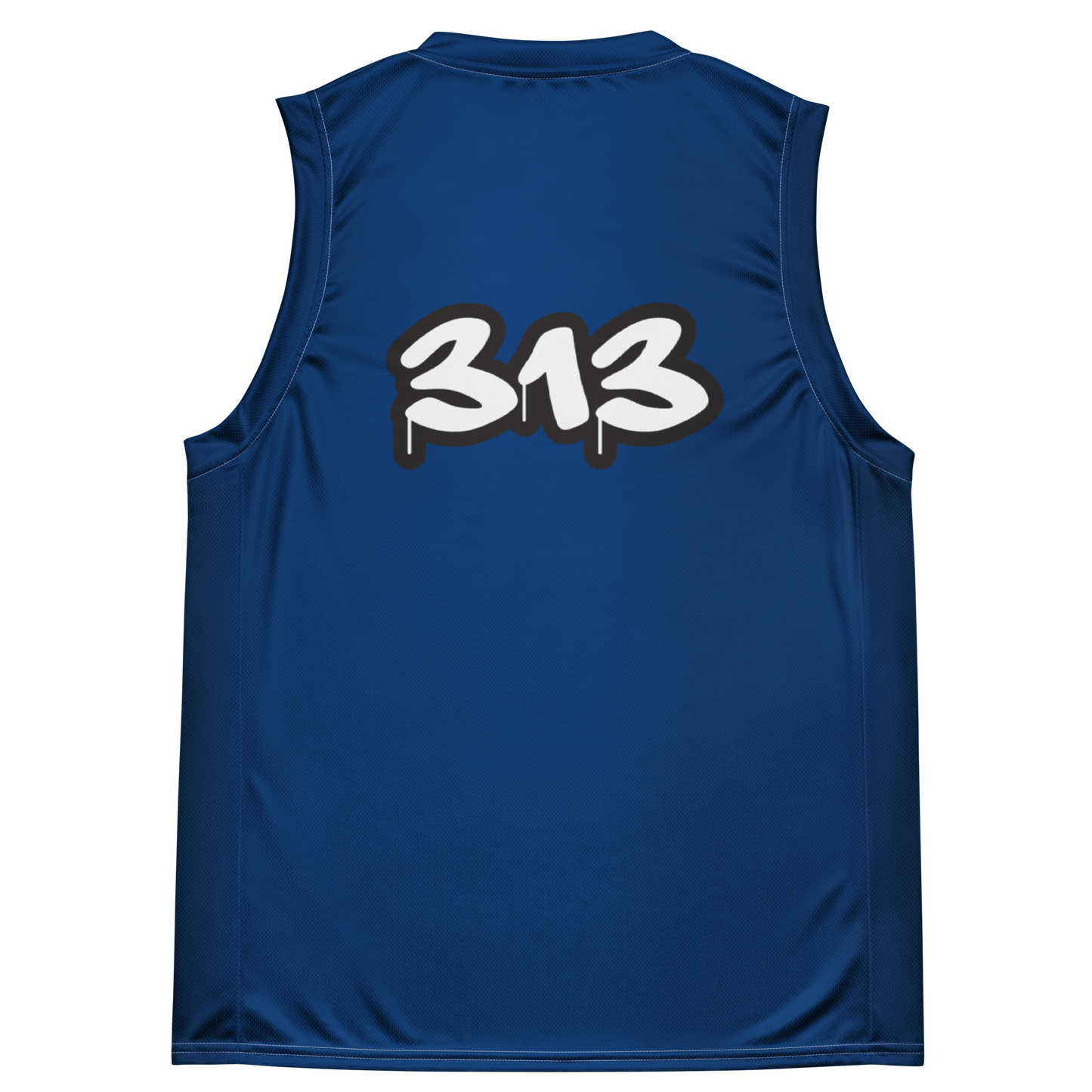 'Detroit 313' Basketball Jersey (Tag Edition) | Unisex - Dearborn Blue