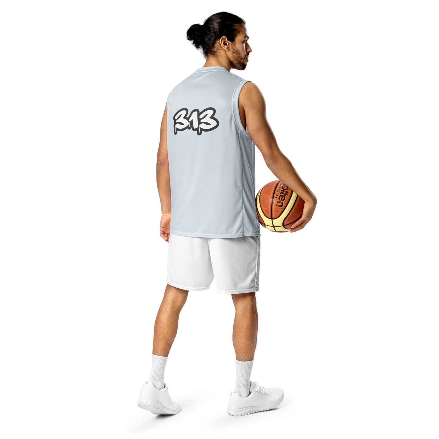 'Detroit 313' Basketball Jersey (Tag Edition) | Unisex - Gossy White