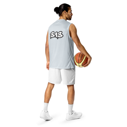 'Detroit 313' Basketball Jersey (Tag Edition) | Unisex - Gossy White