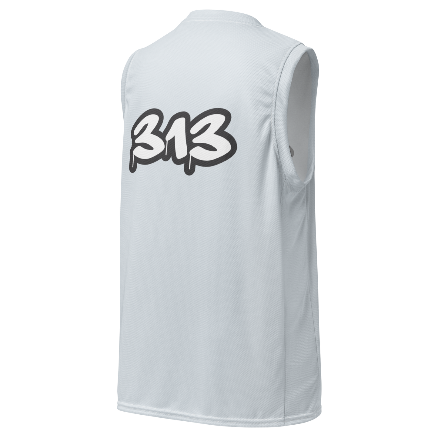 'Detroit 313' Basketball Jersey (Tag Edition) | Unisex - Gossy White