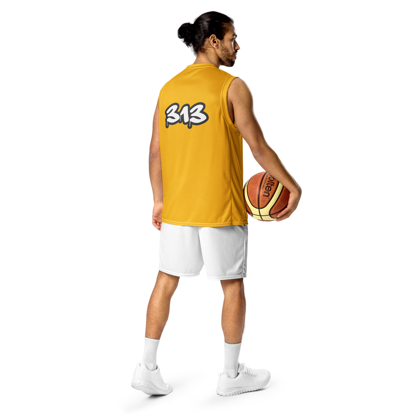 'Detroit 313' Basketball Jersey (Tag Edition) | Unisex - Maize