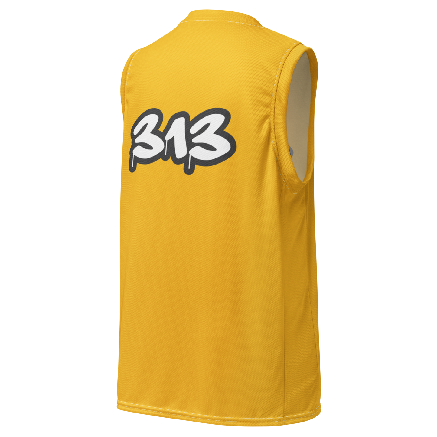 'Detroit 313' Basketball Jersey (Tag Edition) | Unisex - Maize