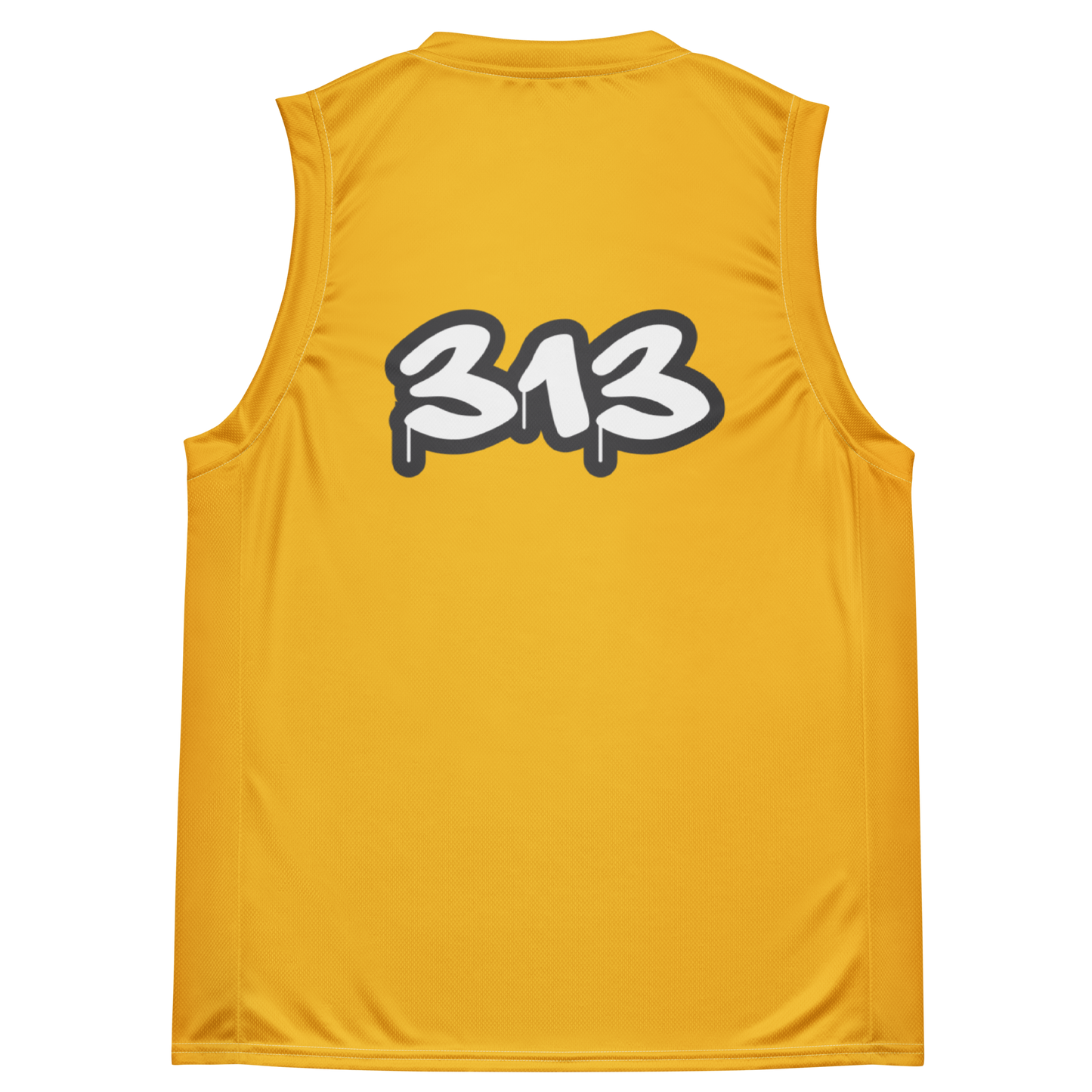 'Detroit 313' Basketball Jersey (Tag Edition) | Unisex - Maize