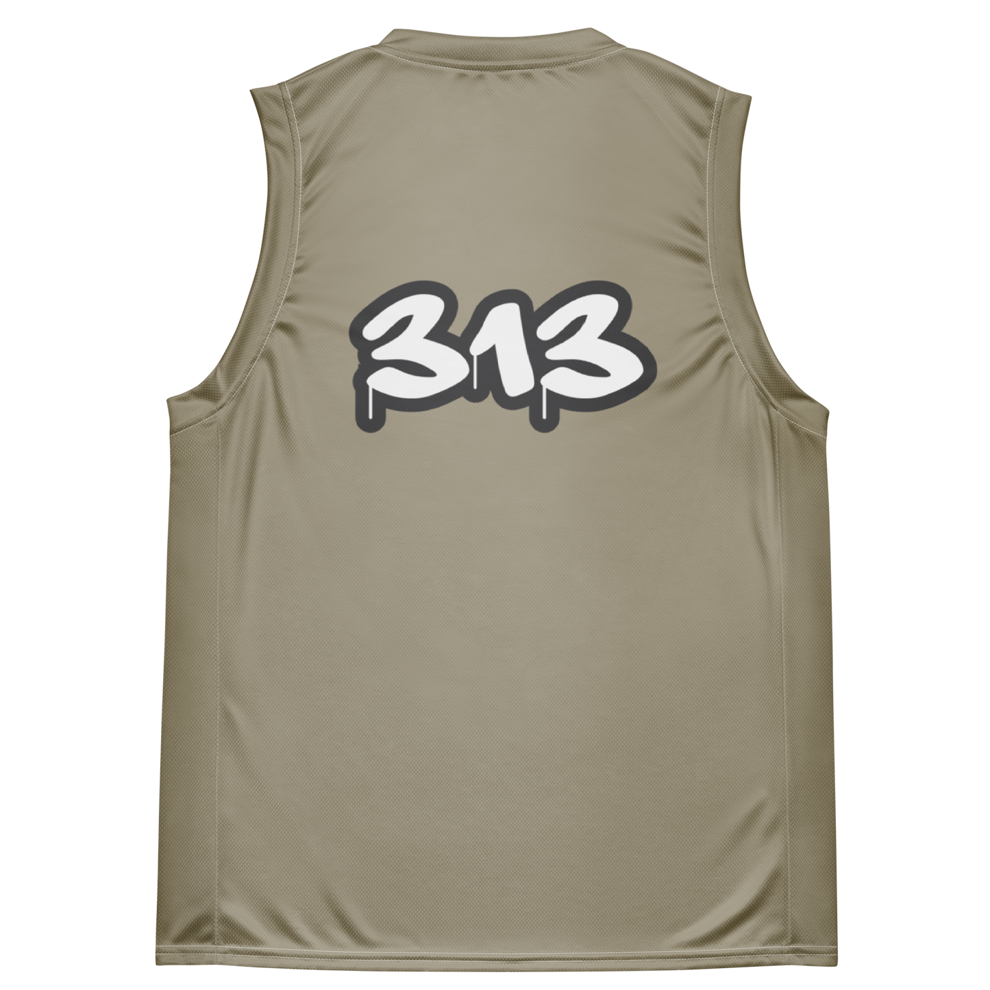 'Detroit 313' Basketball Jersey (Tag Edition) | Unisex - Petoskey Stone Beige