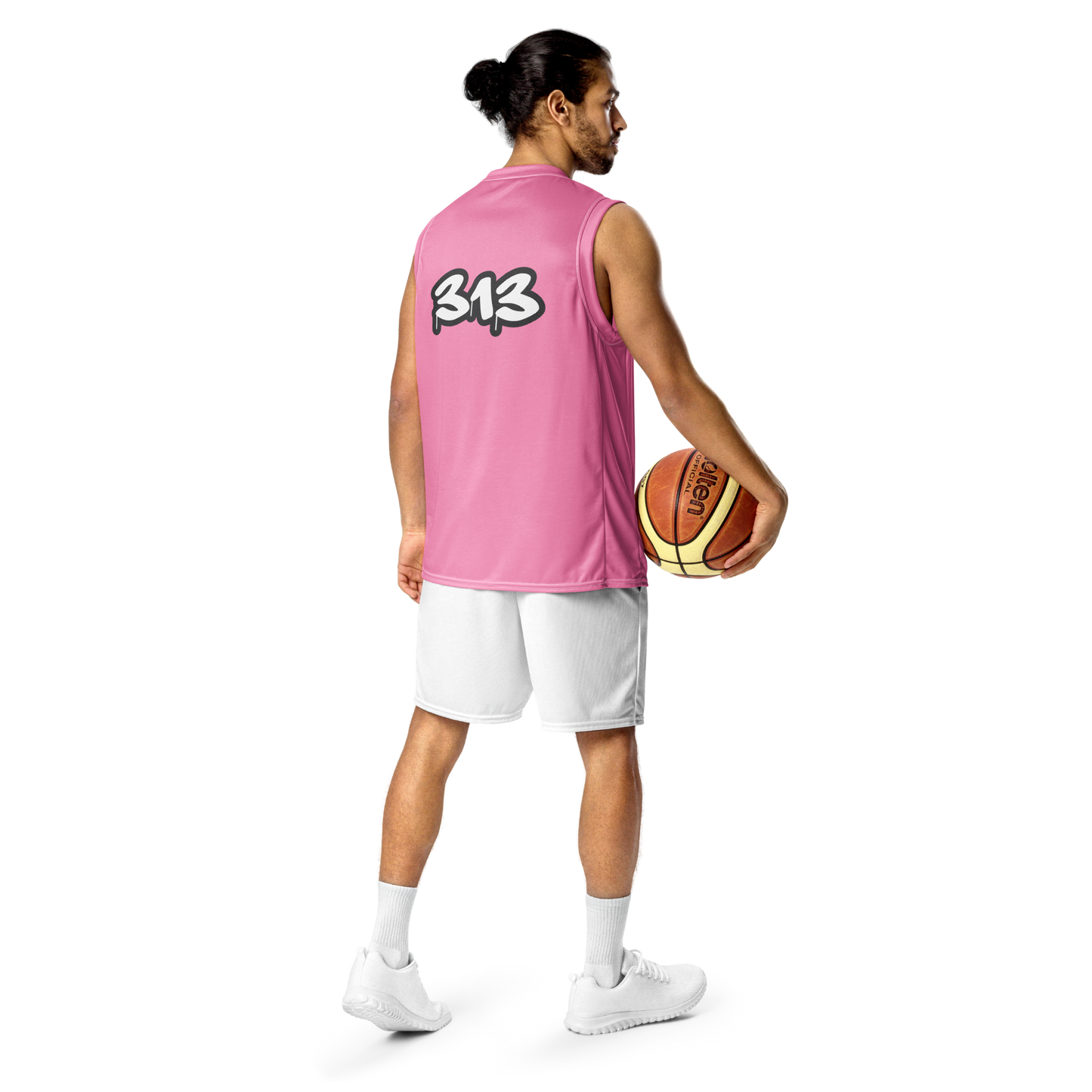 'Detroit 313' Basketball Jersey (Tag Edition) | Unisex - '67 Caddie Pink